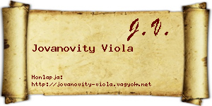 Jovanovity Viola névjegykártya